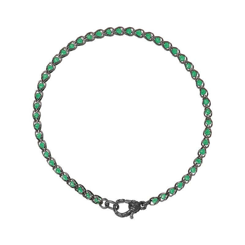 Chain Bracelet with Round Cubic Zirconia