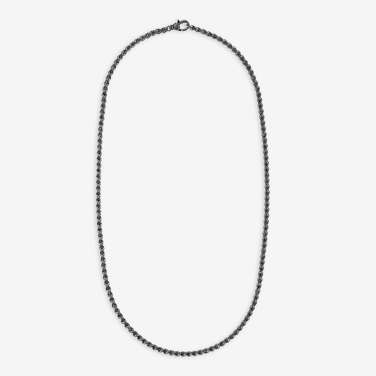 Collana con Catena e Cubic Zirconia Tonde in Argento 925