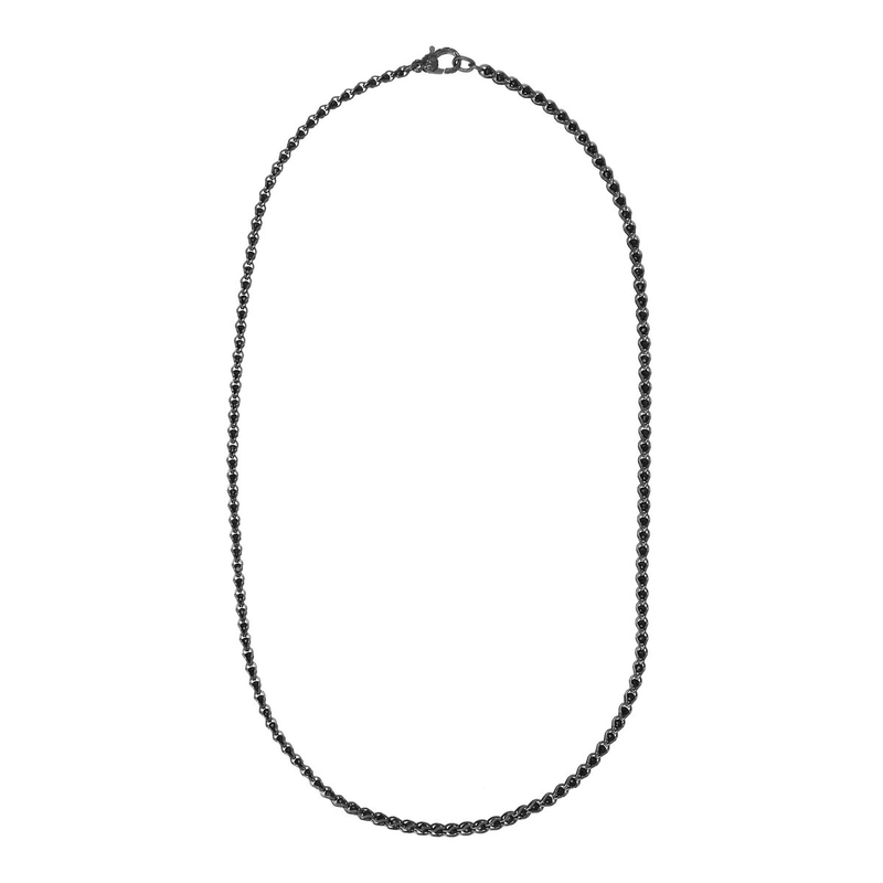 Necklace with Chain and Round Cubic Zirconia