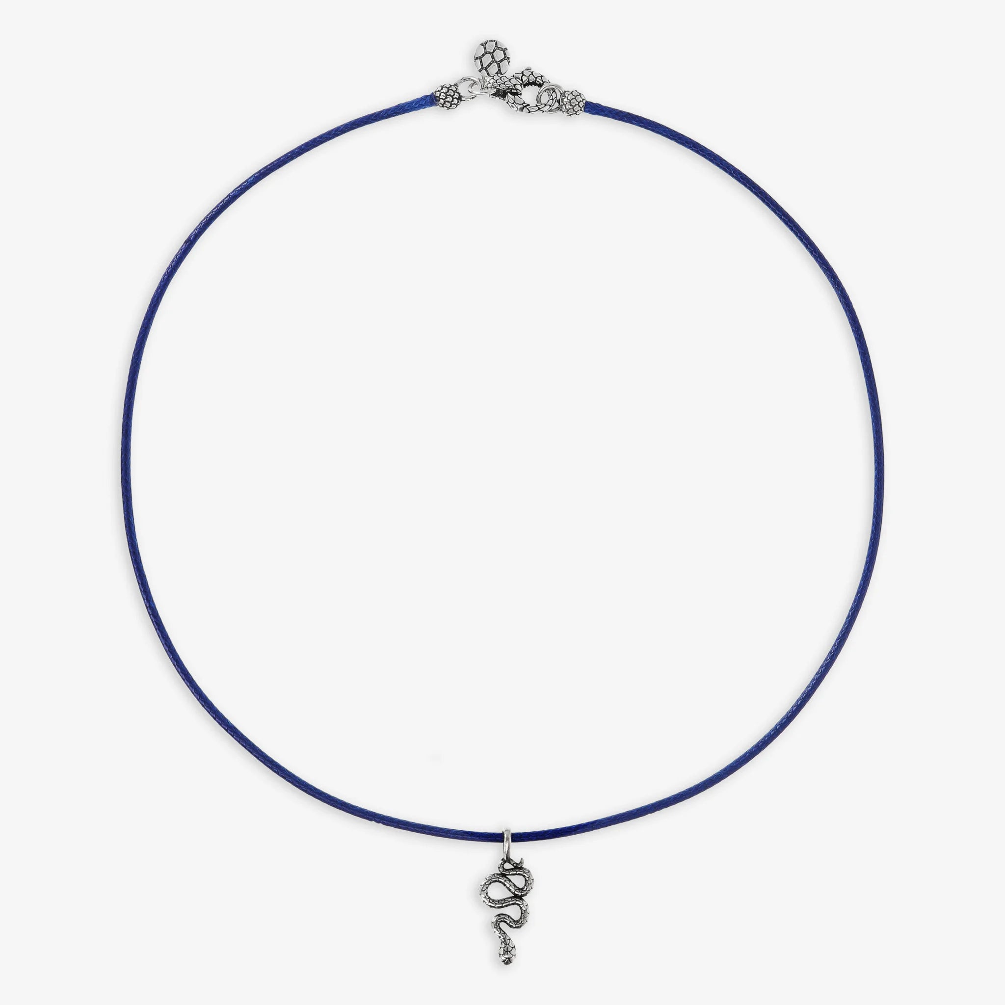 Collana con Cordino Cerato e Pendente Simbolo in Argento 925 placcato Rodio Texture Sirena