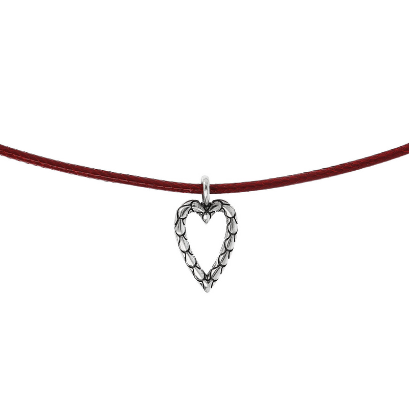 Halskette mit gewachster Kordel und Meerjungfrau-Textur-Symbol-Anhänger