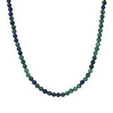 Mehrfarbige Natursteinkugel-Halskette
