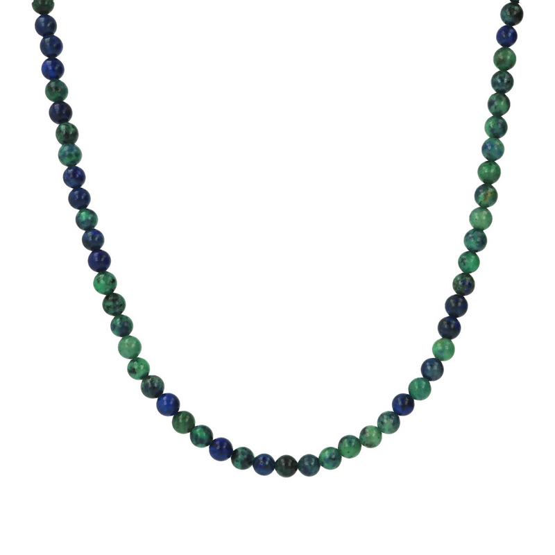 Necklace with Multicolored Natural Stone Spheres