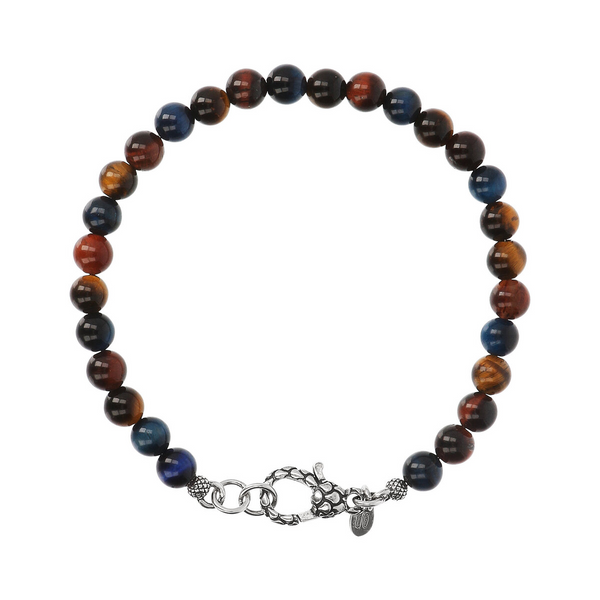 Bracelet with Multicolored Natural Stone Spheres