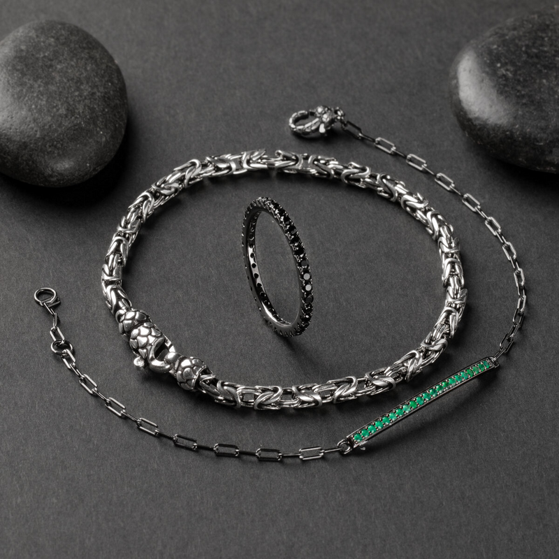 Bracelet with Bar and Stones