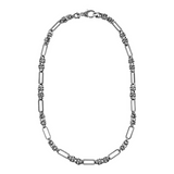 Necklace with Byzantine Chain Alternating with Worked Rectangular Links
