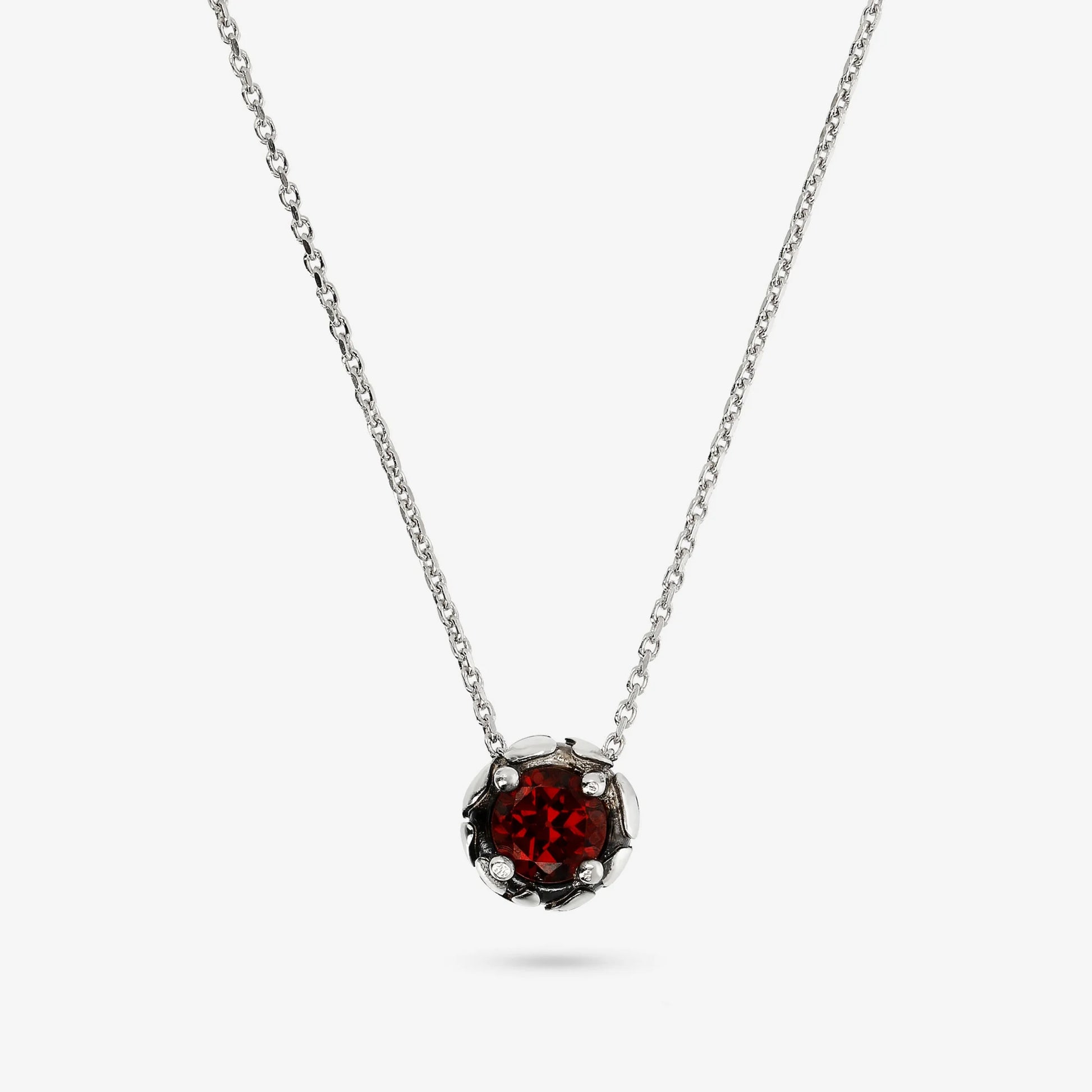Collana in argento sterling granato rosso Y taglio pera pietra preziosa Collana in argento sterling granato rosso Y taglio pera pietra preziosa