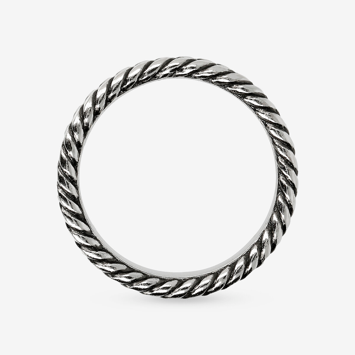 Anello a Fascia Texture Rigata in Argento 925