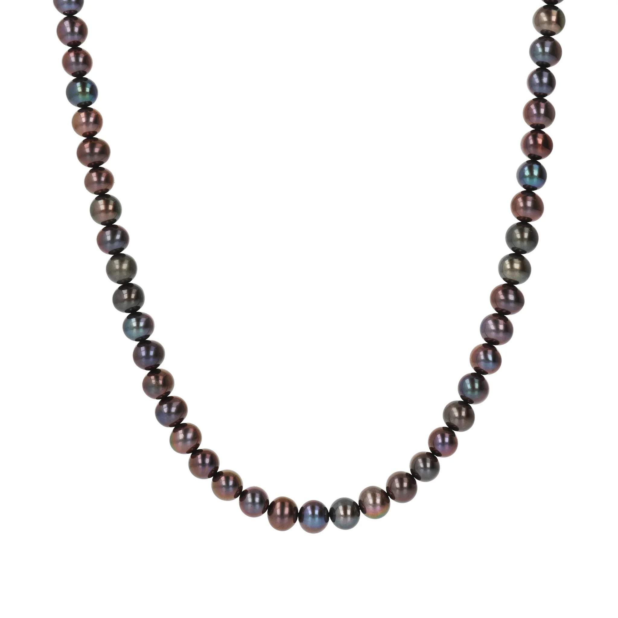 Collana con Perle d'Acqua Dolce Ø 6/6.5 mm in Argento 925