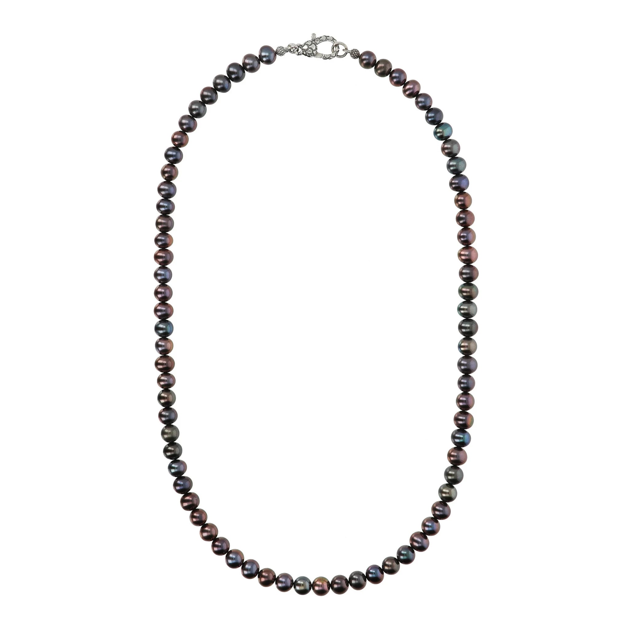 Collana con Perle d'Acqua Dolce Ø 6/6.5 mm in Argento 925