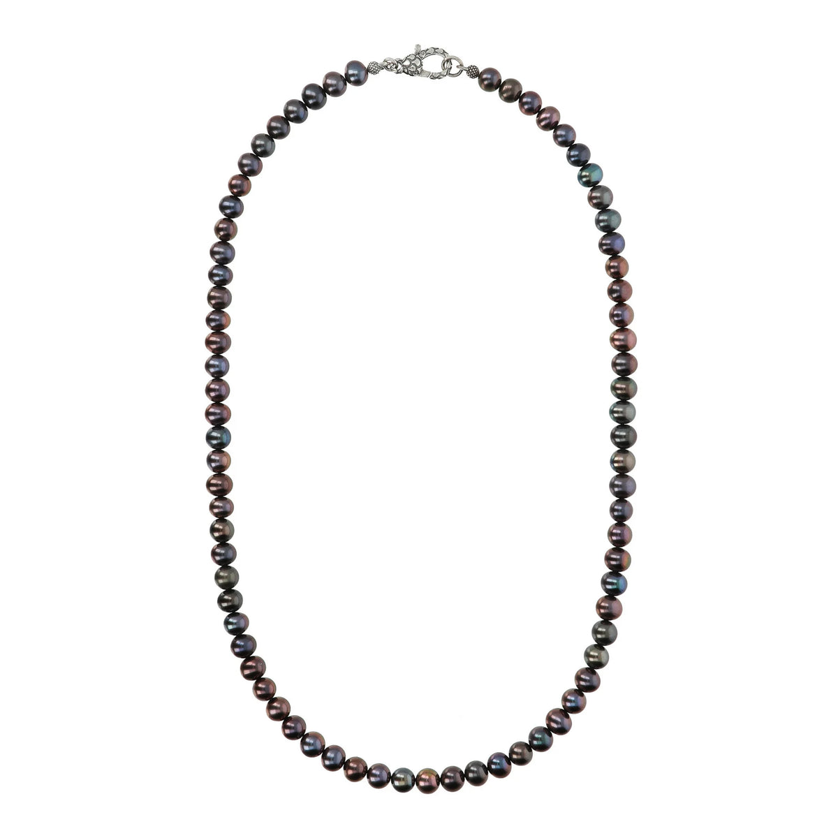 Collana con Perle d'Acqua Dolce Ø 6/6.5 mm in Argento 925