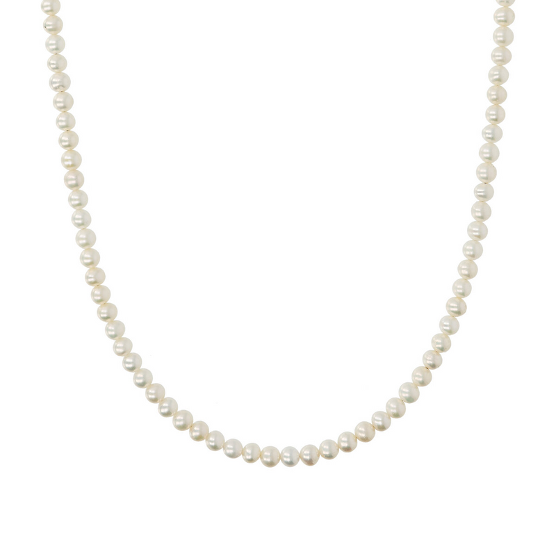 Necklace with White Freshwater Pearls Ø 4/4.5 mm