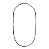 Necklace with Spiga Chain and Textured Carabiner