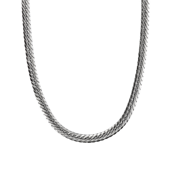 Necklace with thick lump chain