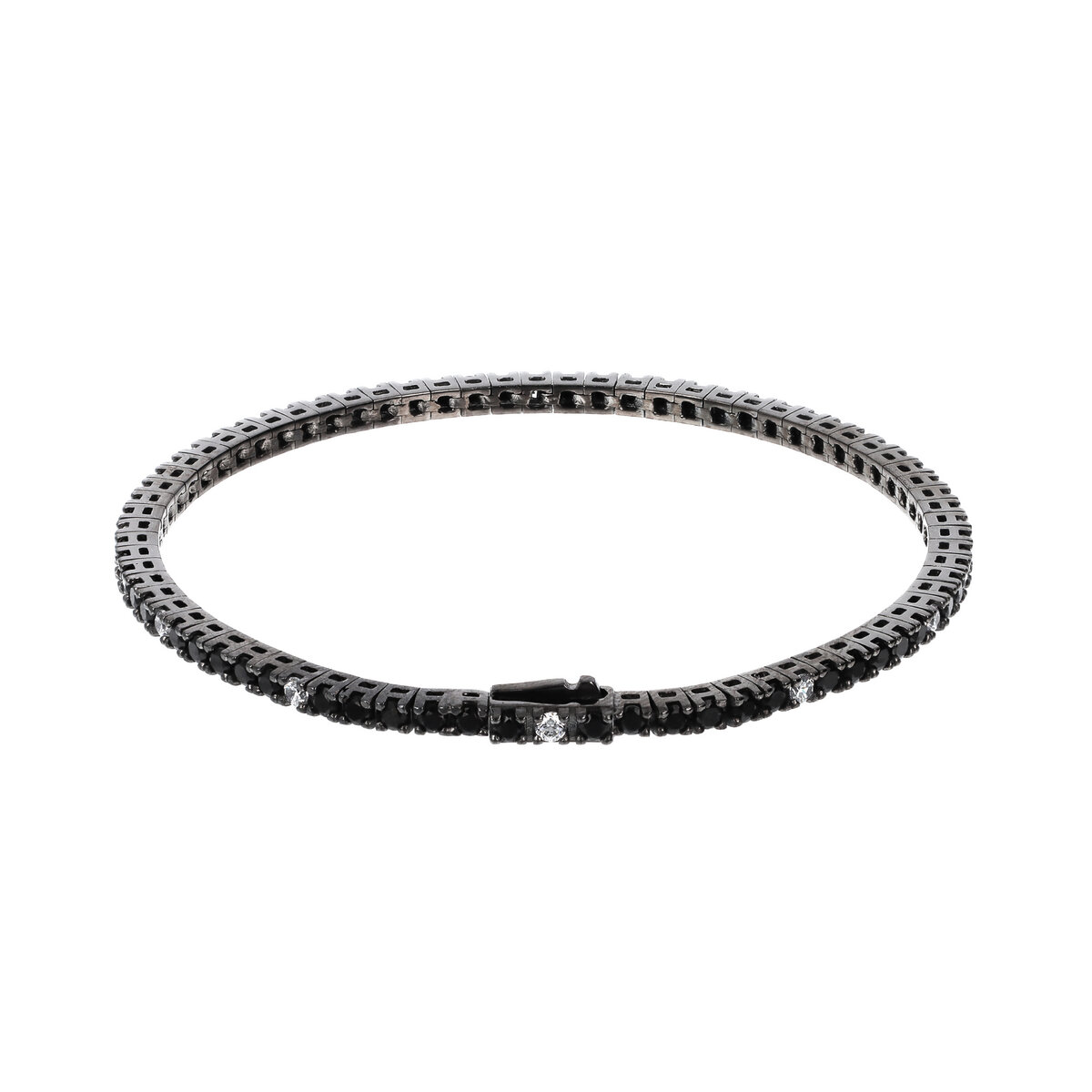 Bicolor Tennis Bracelet with Cubic Zirconia