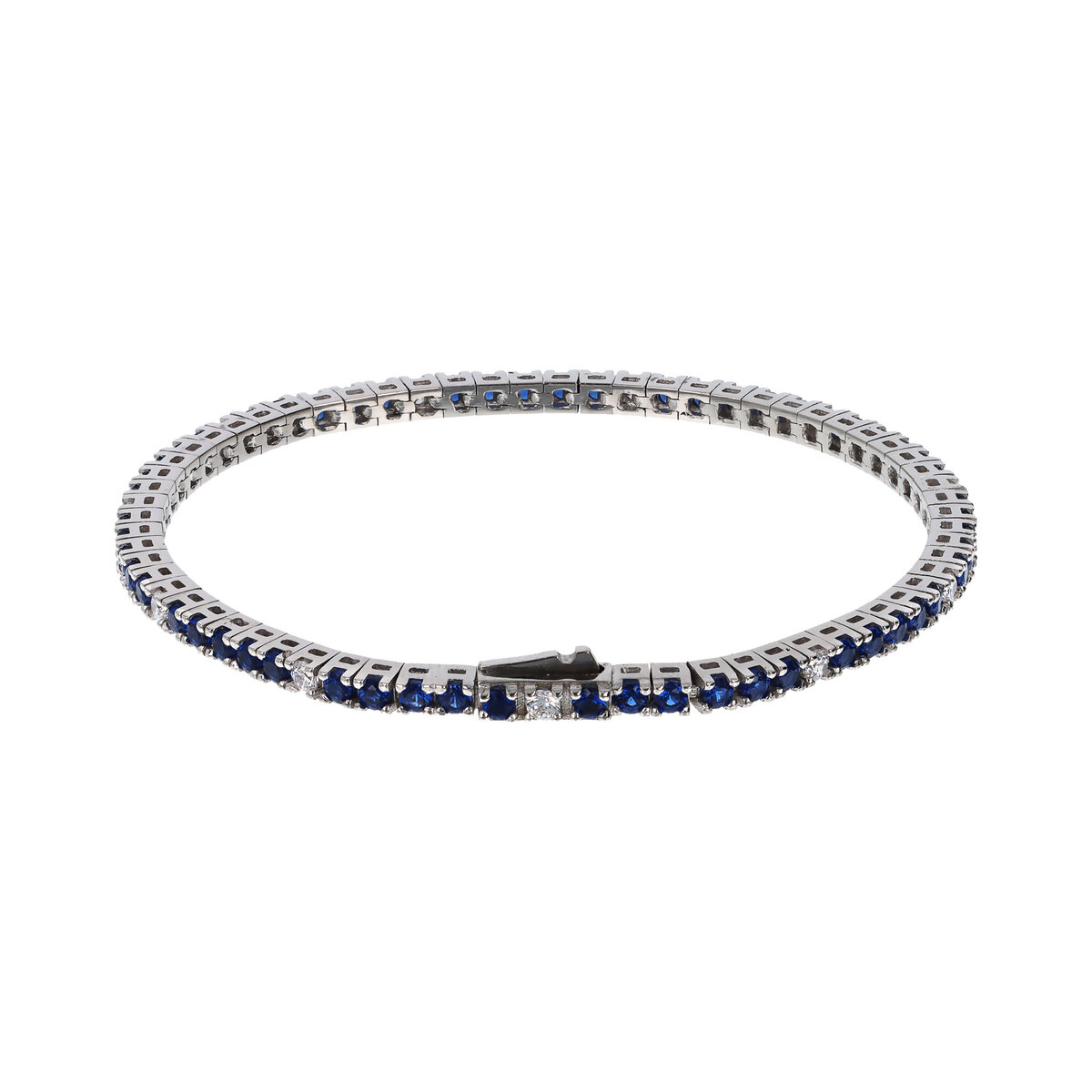 Bicolor Tennis Bracelet with Cubic Zirconia
