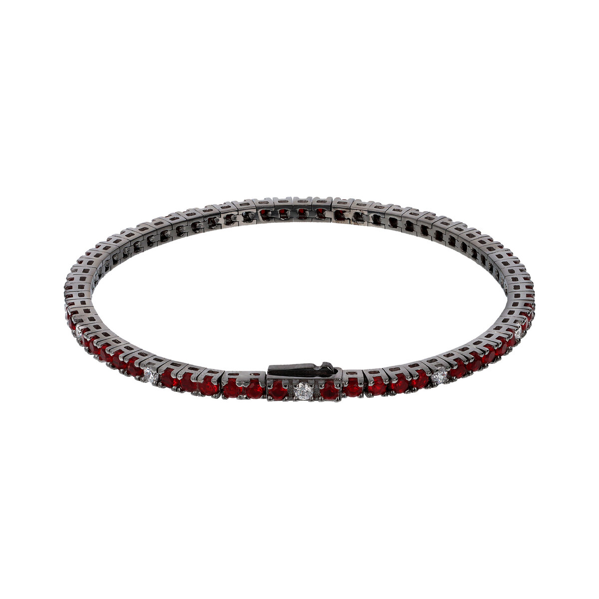 Bicolor Tennis Bracelet with Cubic Zirconia
