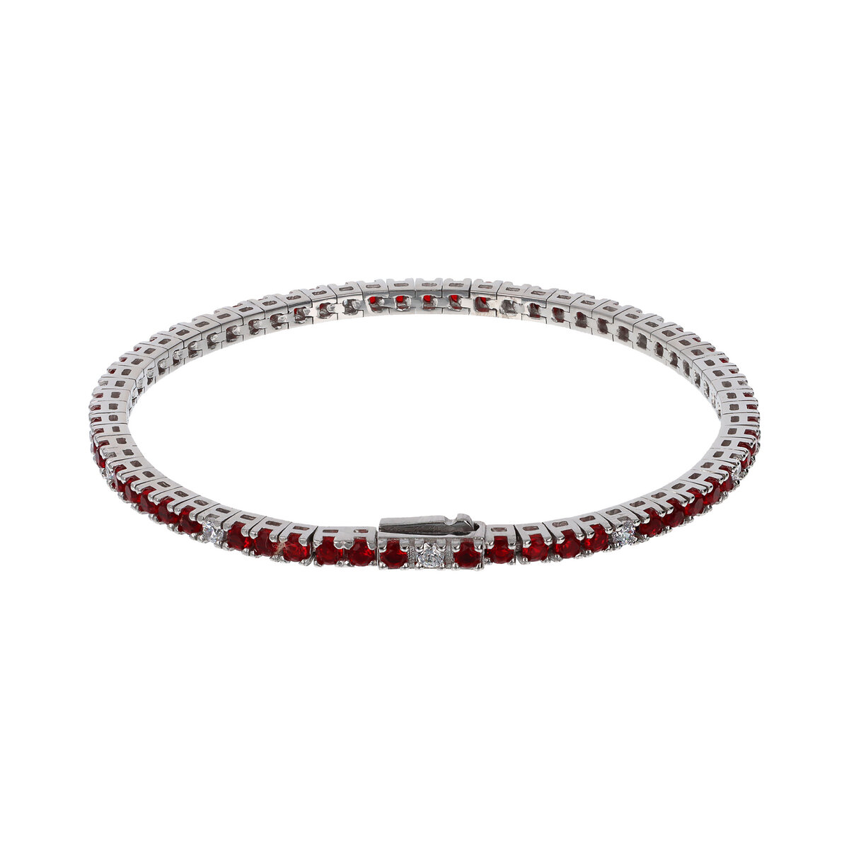 Bicolor Tennis Bracelet with Cubic Zirconia