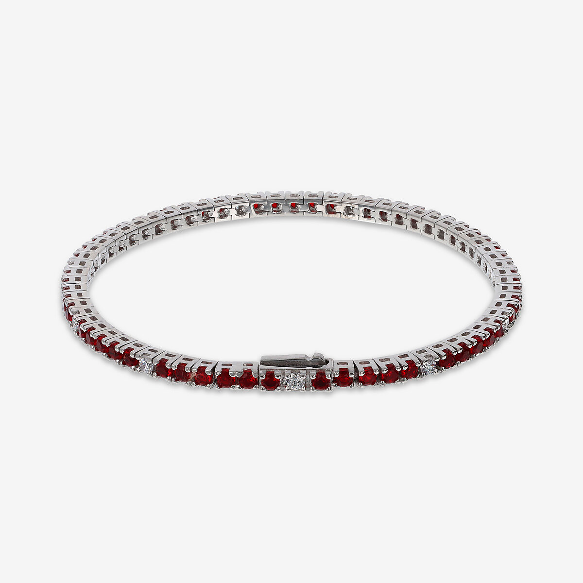 Bicolor Tennis Bracelet with Cubic Zirconia