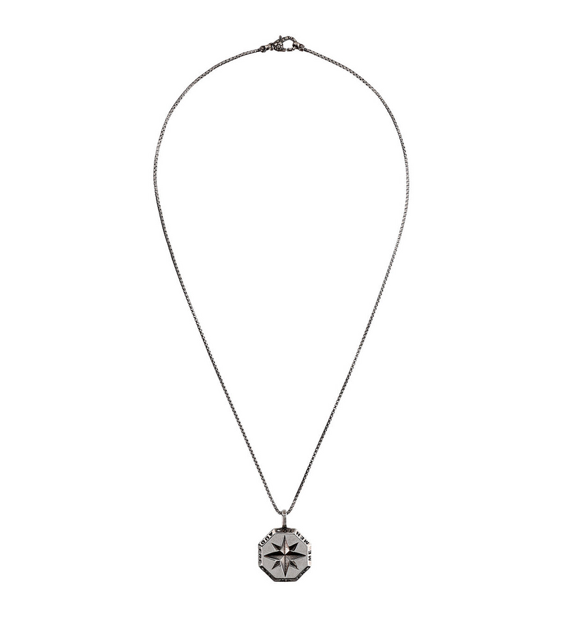 Venezianische Halskette mit achteckigem Windrose-Anhänger
