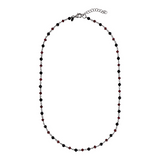 Choker Rosary Necklace with Faceted Natural Stones