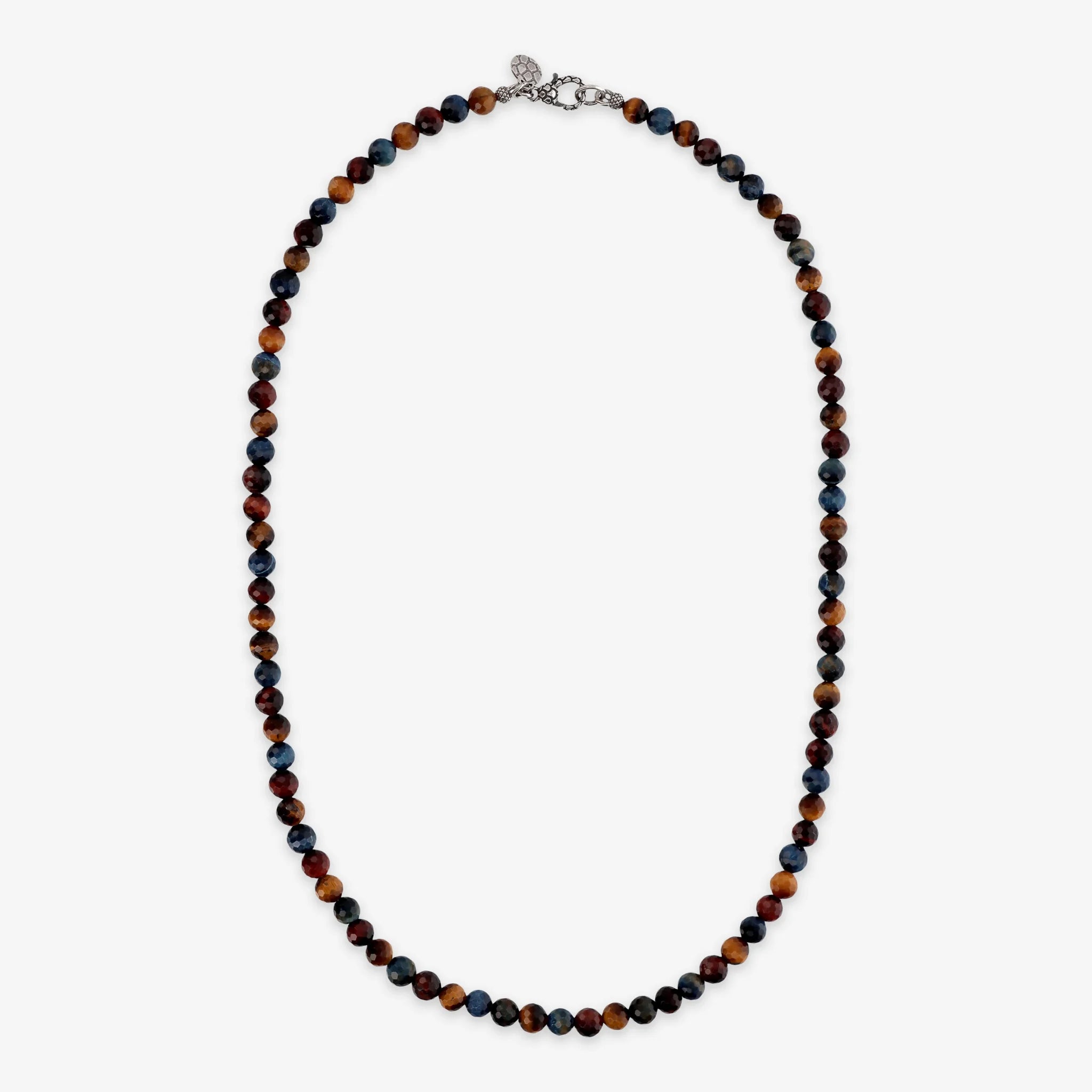 Collana Girocollo con Sfere in Pietra Naturale Sfaccettata in Argento 925