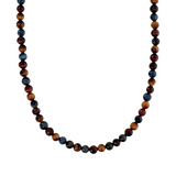 Necklace with Faceted Natural Stone Spheres